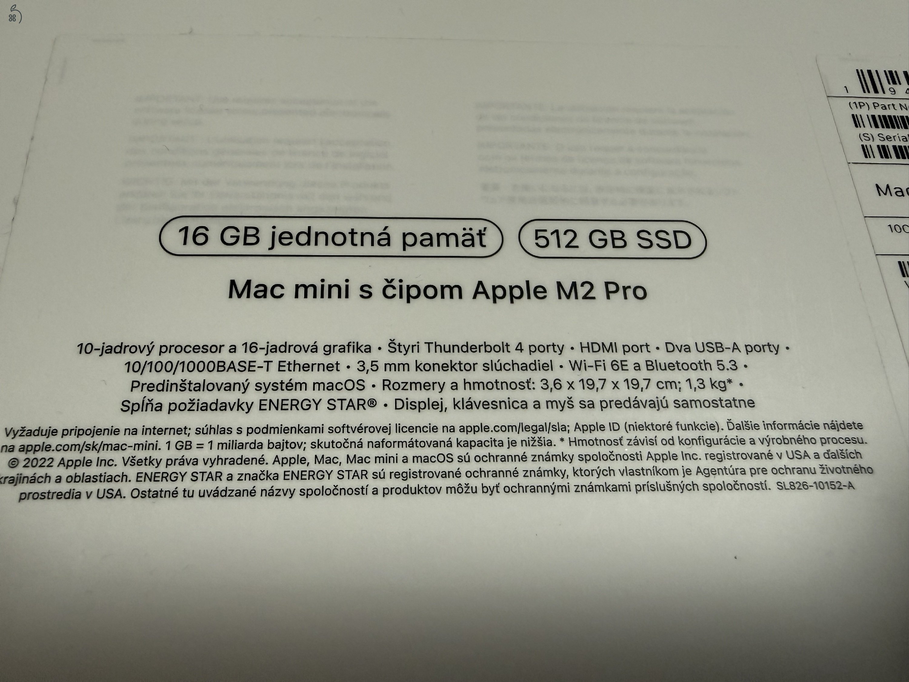 Mac mini M2 Pro, 10C CPU/16C GPU/16GB/512GB