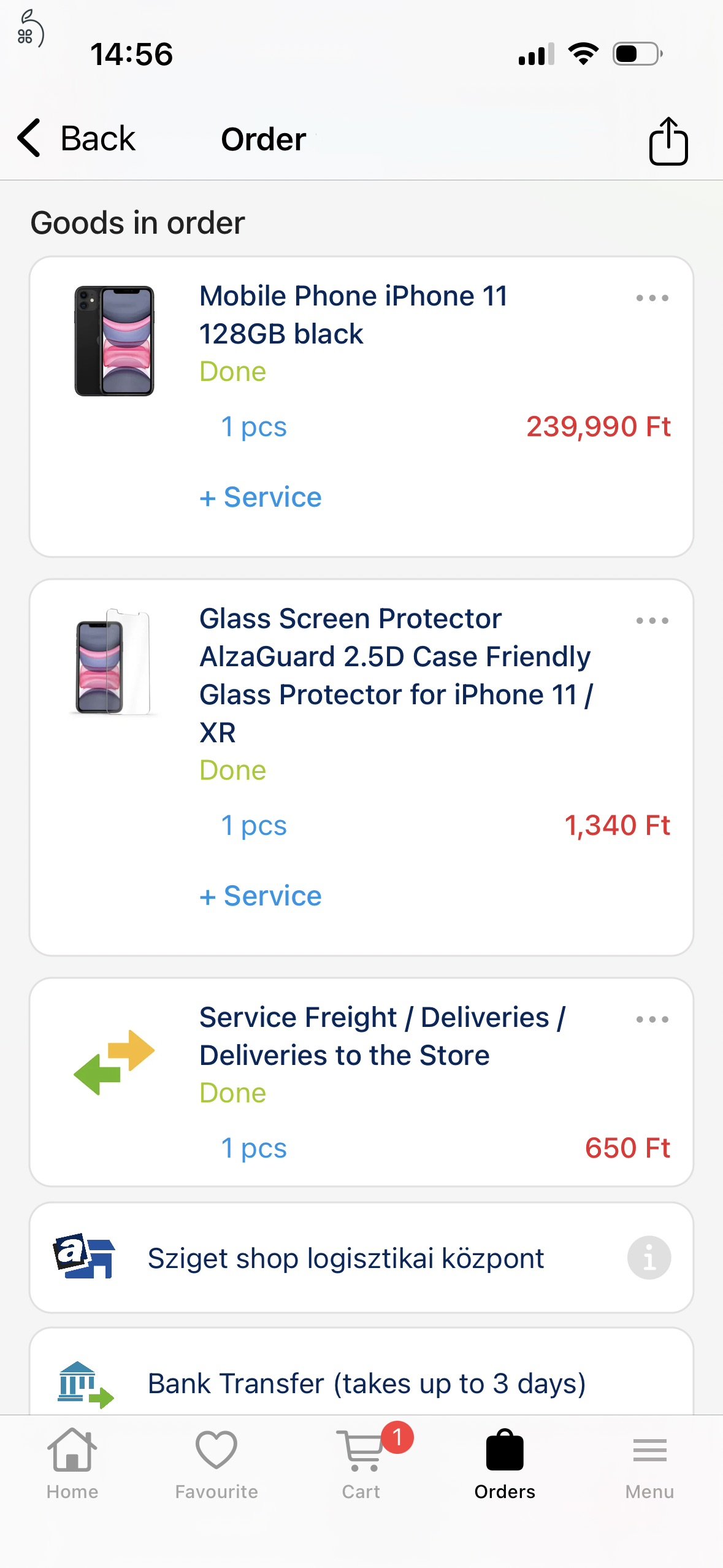 iPhone 11 128 GB Fekete