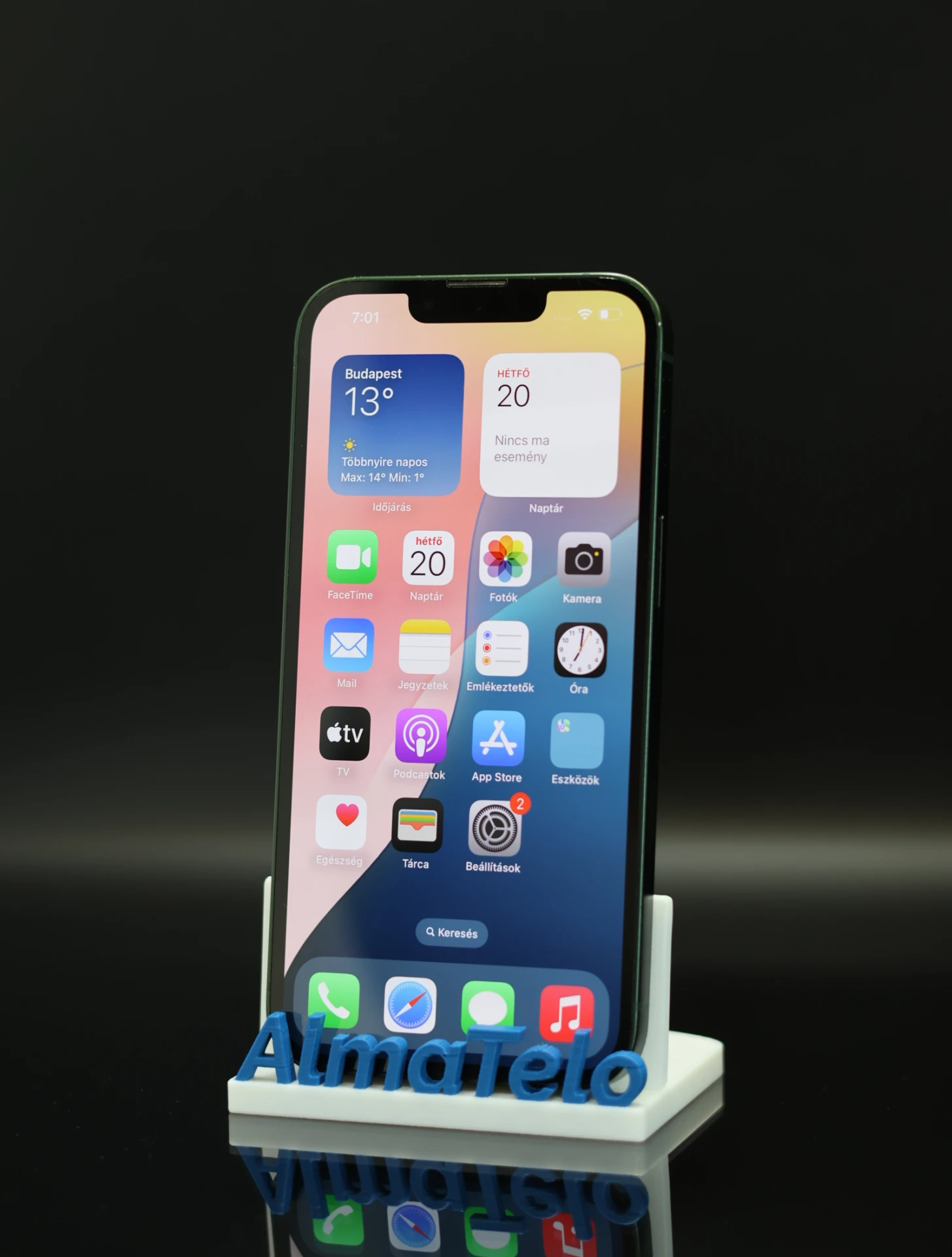 Apple iPhone 13 128 GB Green 100% akku - 12 HÓ GARANCIA