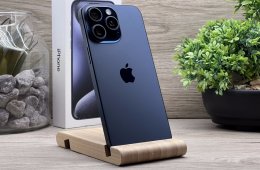Hibátlan iPhone 15 Blue Titanium Pro Max 256GB 2 ÉV Garanciával Számlával 92% Akku