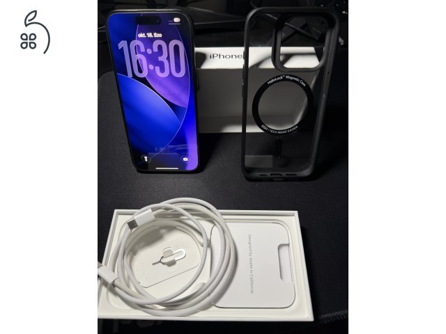 Eladó iphone 15 Pro 128 GB Black Titanium Karcmentes, újszerű