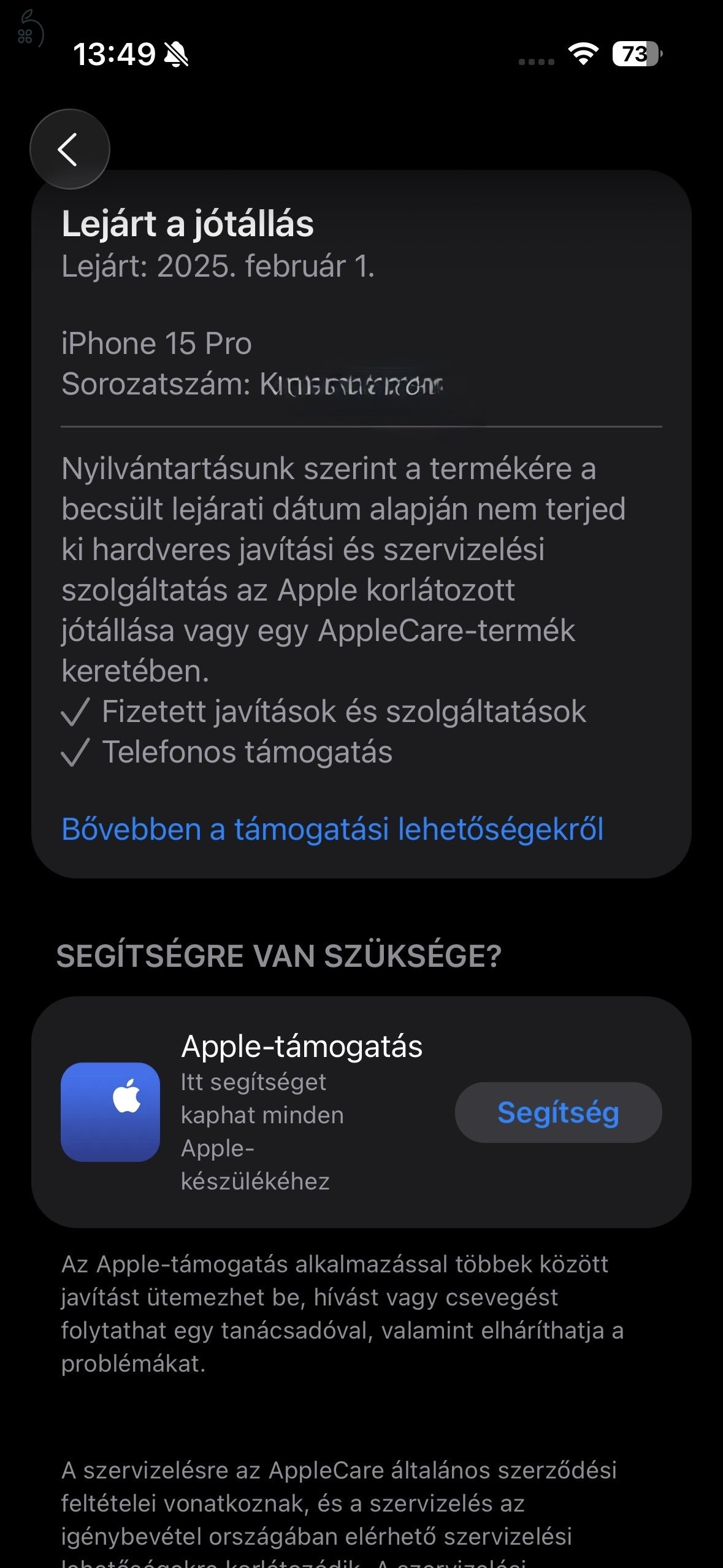 Eladó iphone 15 Pro 128 GB Black Titanium Karcmentes, újszerű