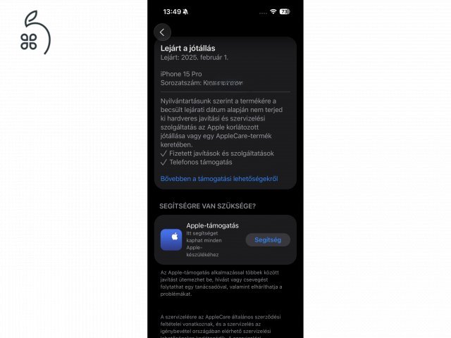 Eladó iphone 15 Pro 128 GB Black Titanium Karcmentes, újszerű
