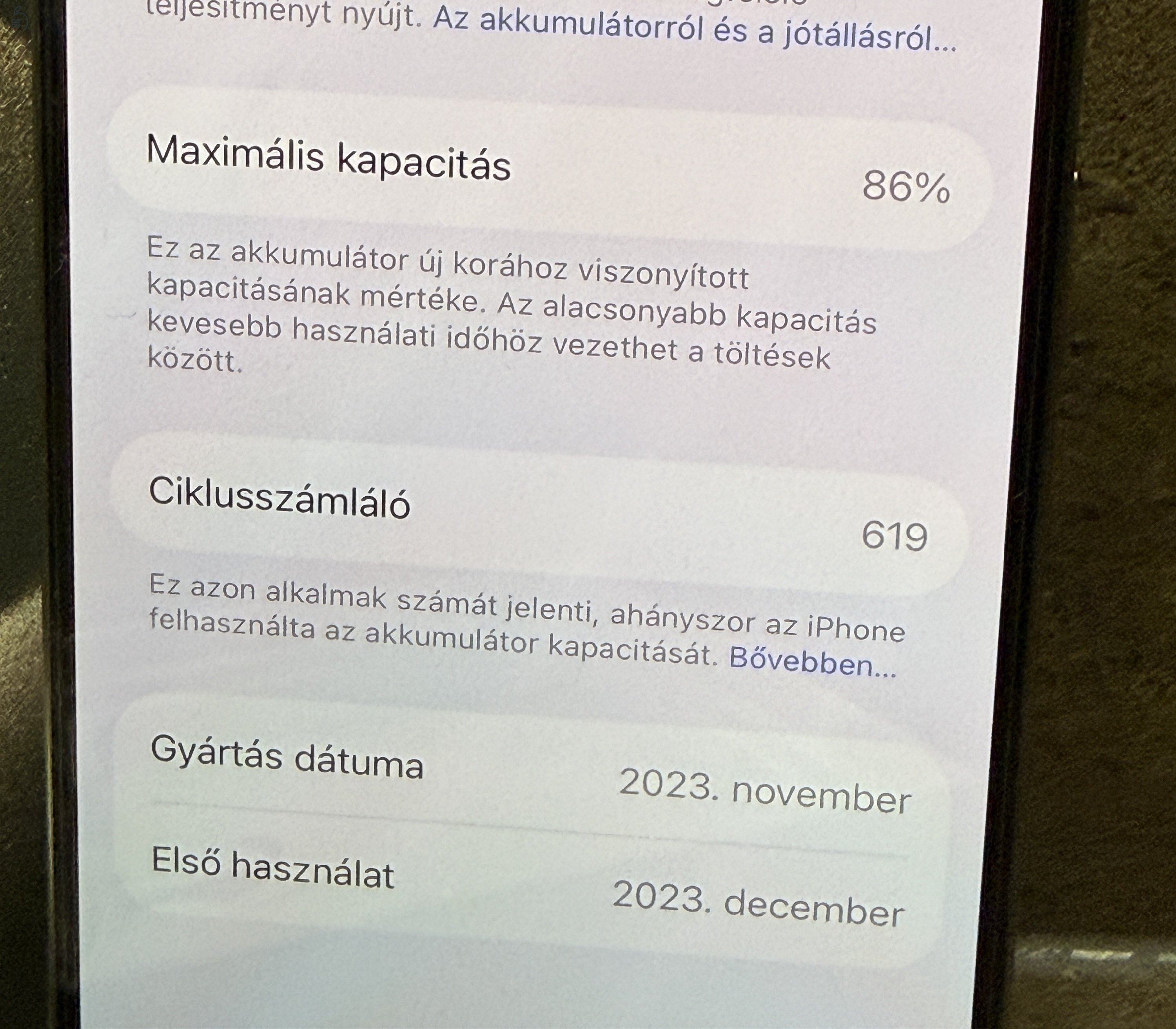 iPhone 15 Pro 128GB – natúr szín, hibátlan újszerű hibátlan állapotban 