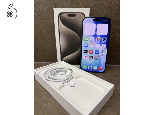 iPhone 15 Pro 128GB – natúr szín, hibátlan újszerű hibátlan állapotban 