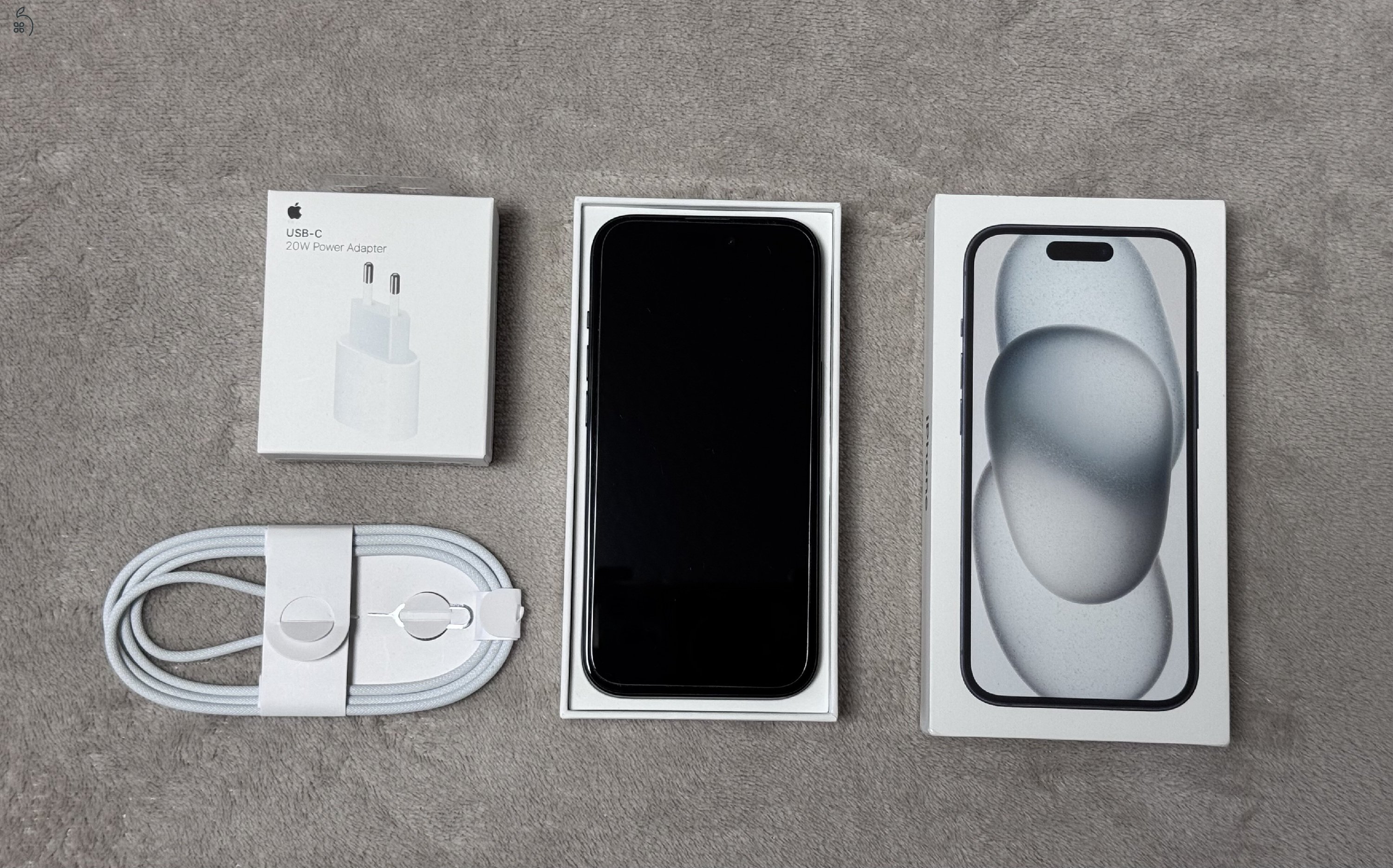 iPhone 15 128GB - AKKU 99% - Jótállás 2025.11.-hóig, kártyafüggetlen, hibátlan állapotban