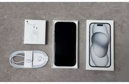 iPhone 15 128GB - AKKU 99% - Jótállás 2025.11.-hóig, kártyafüggetlen, hibátlan állapotban