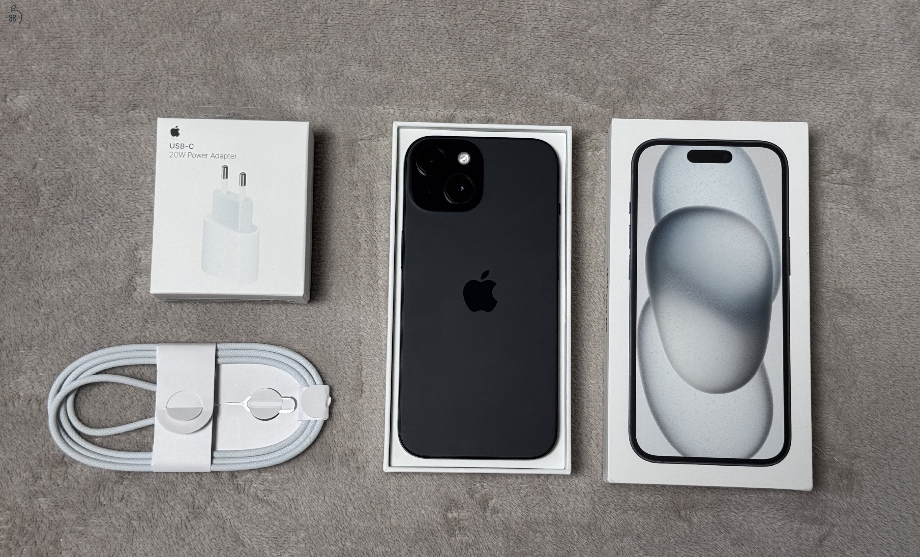 iPhone 15 128GB - AKKU 99% - Jótállás 2025.11.-hóig, kártyafüggetlen, hibátlan állapotban