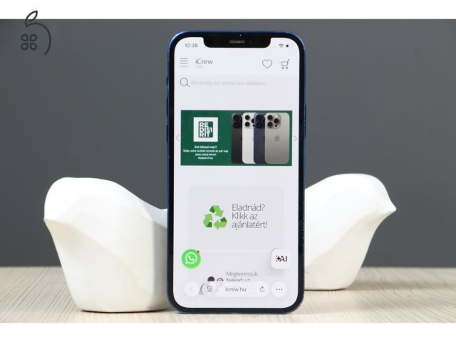 Használt Apple iPhone 12 128GB kék C+ US-7241