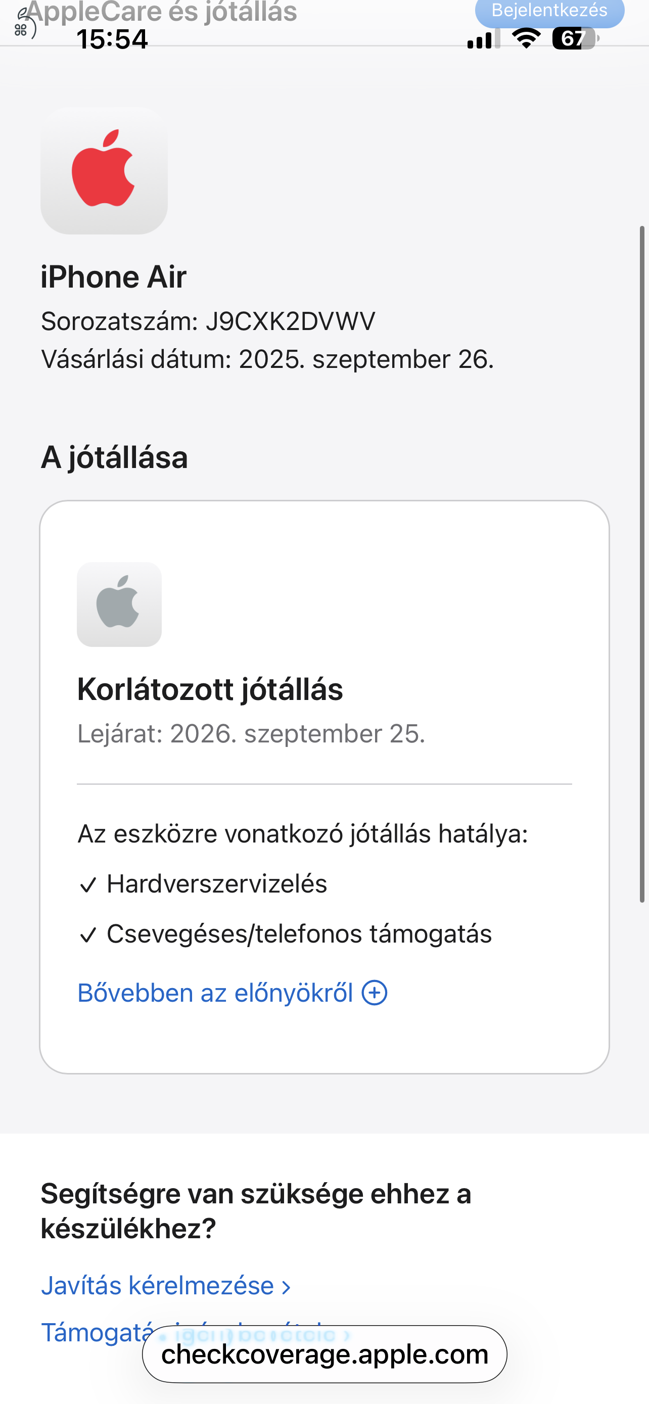 IPHONE 17 AIR, 1TB, ASTROFEKETE ONE FÜGGŐ, 1 HÓNAPOSAN ELADÓ