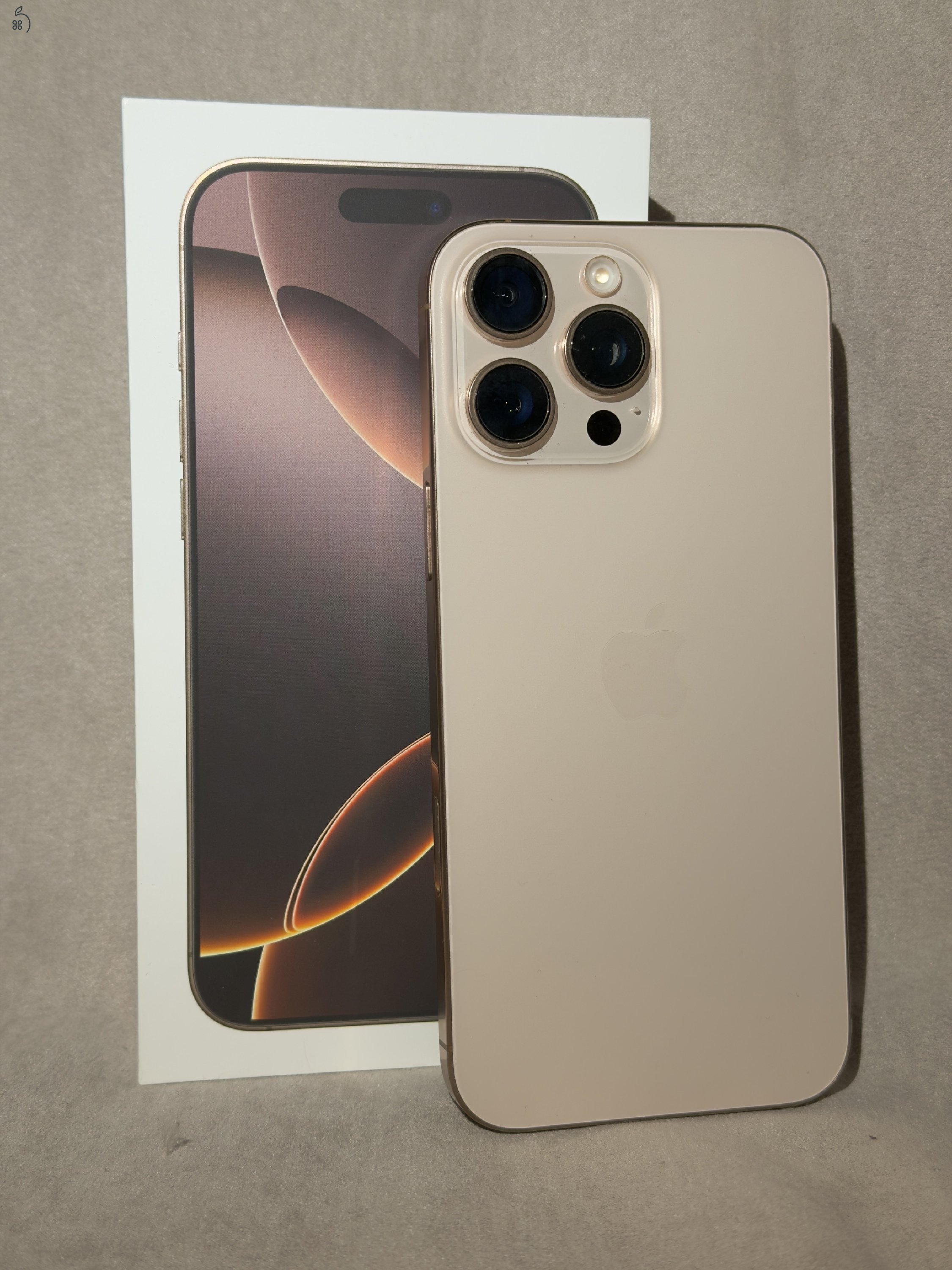iPhone 16 Pro Max 256GB Desert Titanium, 94% Akku, GARANCIÁS