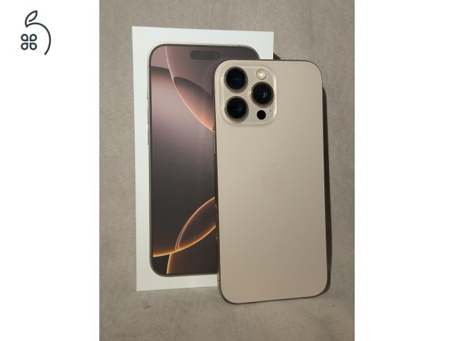 iPhone 16 Pro Max 256GB Desert Titanium, 94% Akku, GARANCIÁS