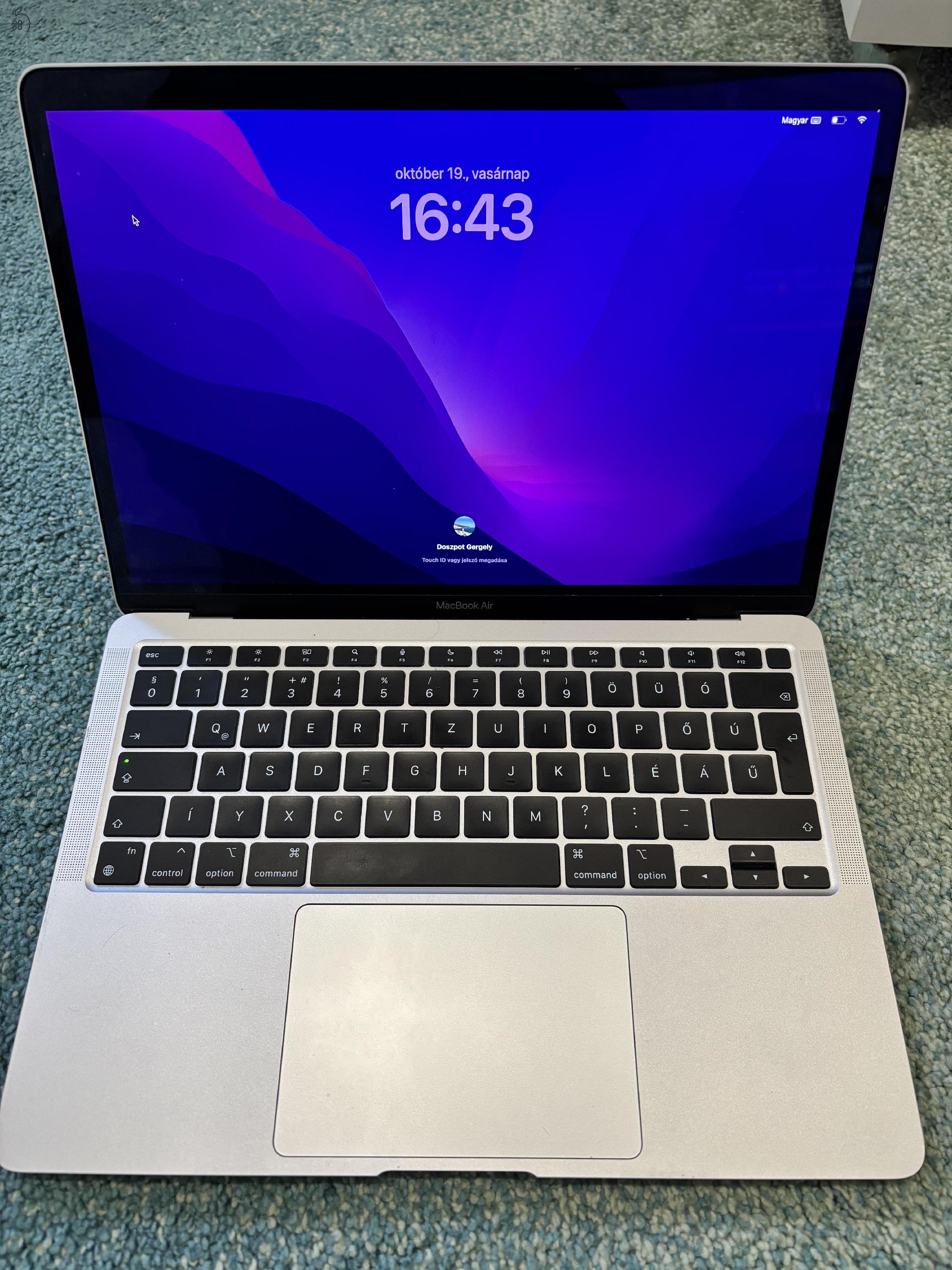  Eladó MacBook Air M1 (2020) 8gb ram 256 gb ssd