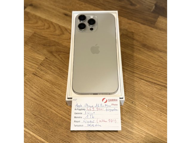 155. Apple iPhone 16 Pro Max - 1 TB - Natur Titán - 97% akku