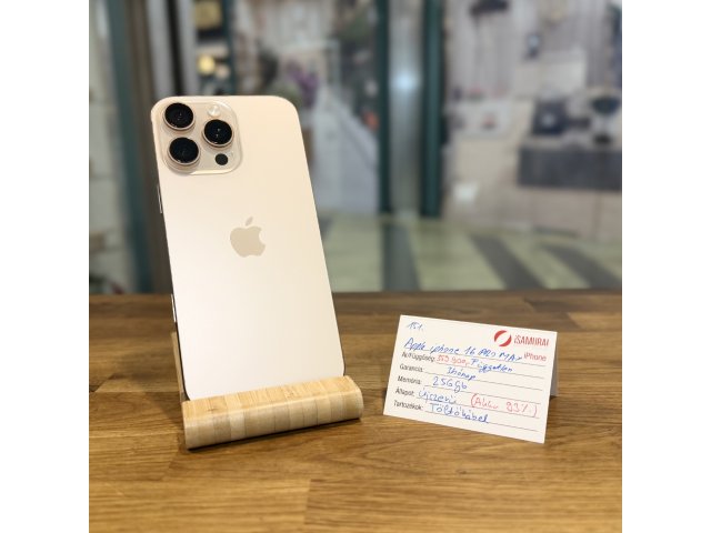 Apple iPhone 16 Pro Max - 256gb - Desert Titán - újszerű (151.)