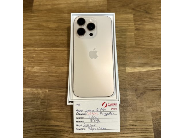 Apple iPhone 16 Pro - 256gb - Desert Titán - Újszerű (159.)