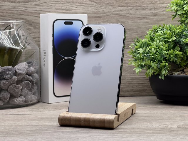 Hibátlan iPhone 14 Pro Silver 128GB 2 ÉV Garanciával Számlával 93% AKKu