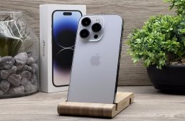 Hibátlan iPhone 14 Pro Silver 128GB 2 ÉV Garanciával Számlával 93% AKKu