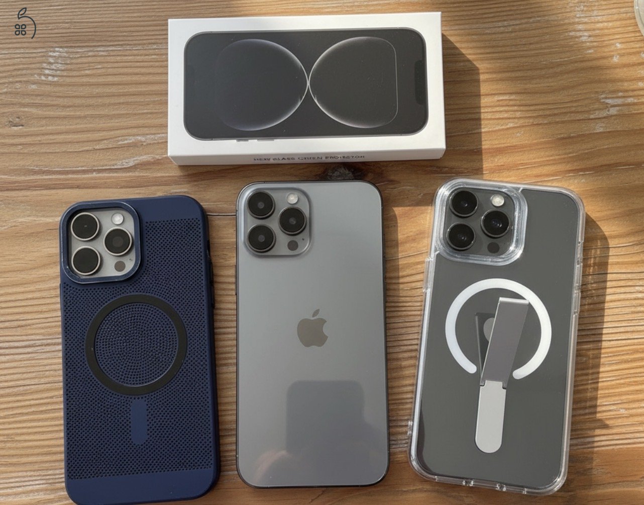 IPhone 16 Pro Max 256 natúr titán - patika - +2 tok + üvegfólia -FÜGGETLEN