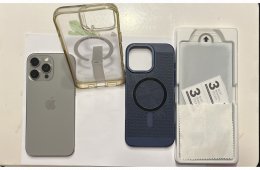 IPhone 16 Pro Max 256 natúr titán - patika - +2 tok + üvegfólia -FÜGGETLEN