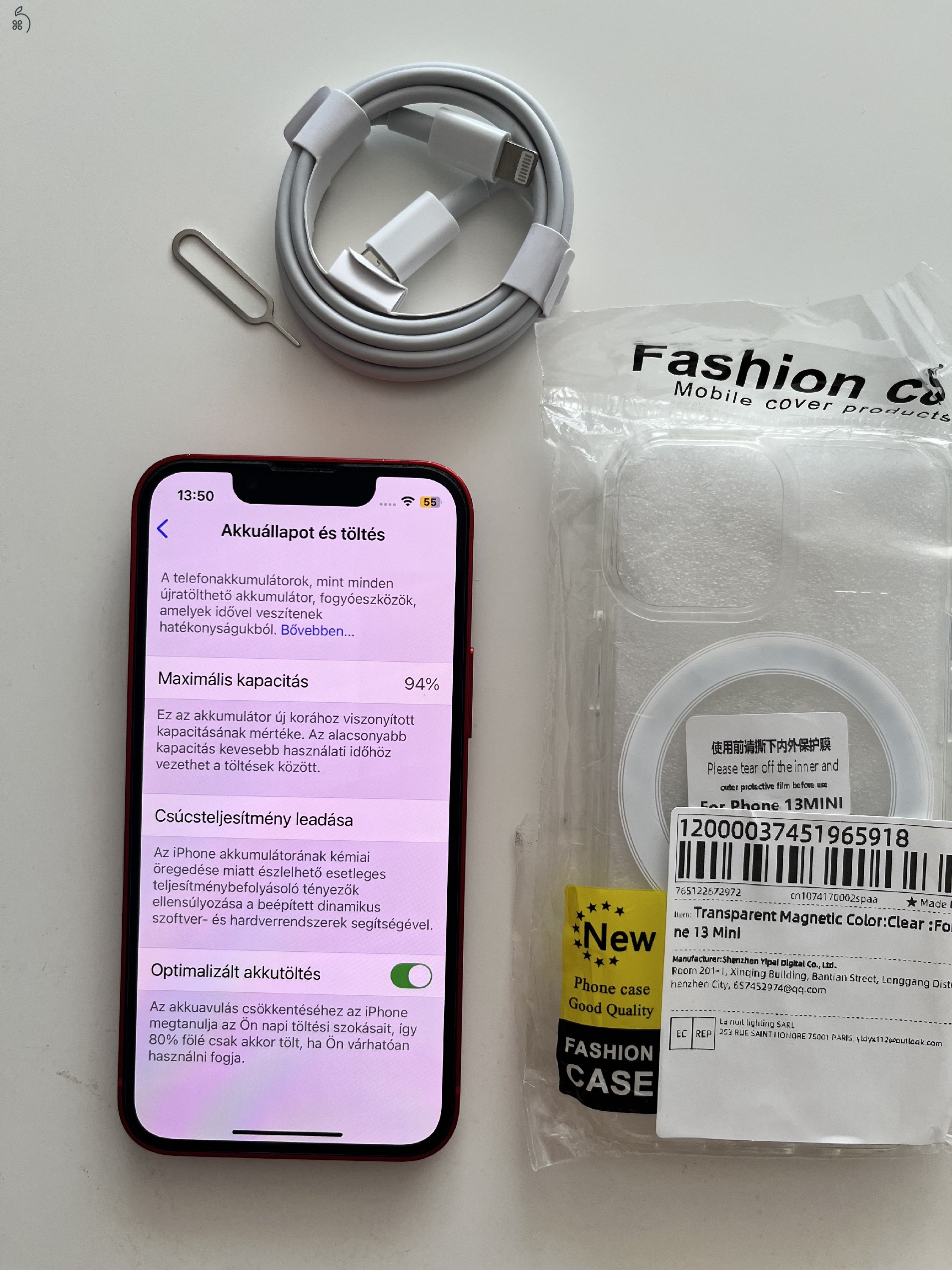 iPhone 13 Mini 256GB Hibátlan! Akku 94%!