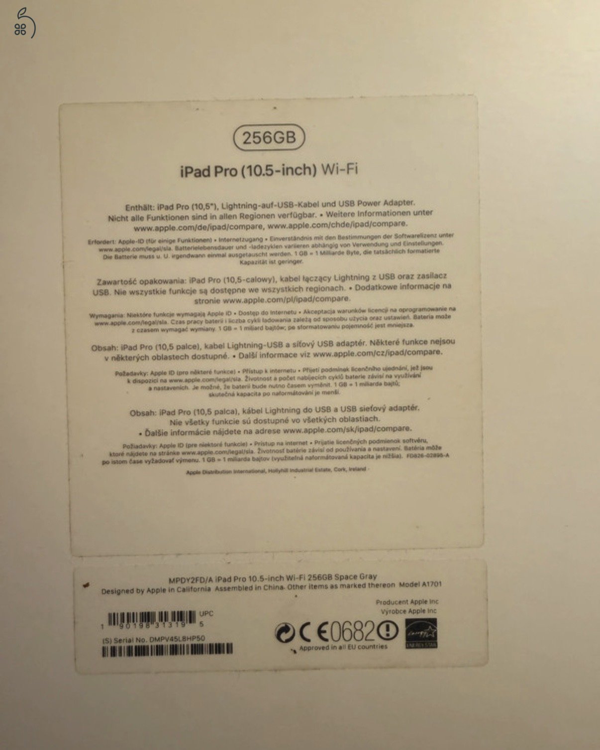 Apple iPad 10,5 - 256 GB, WiFi