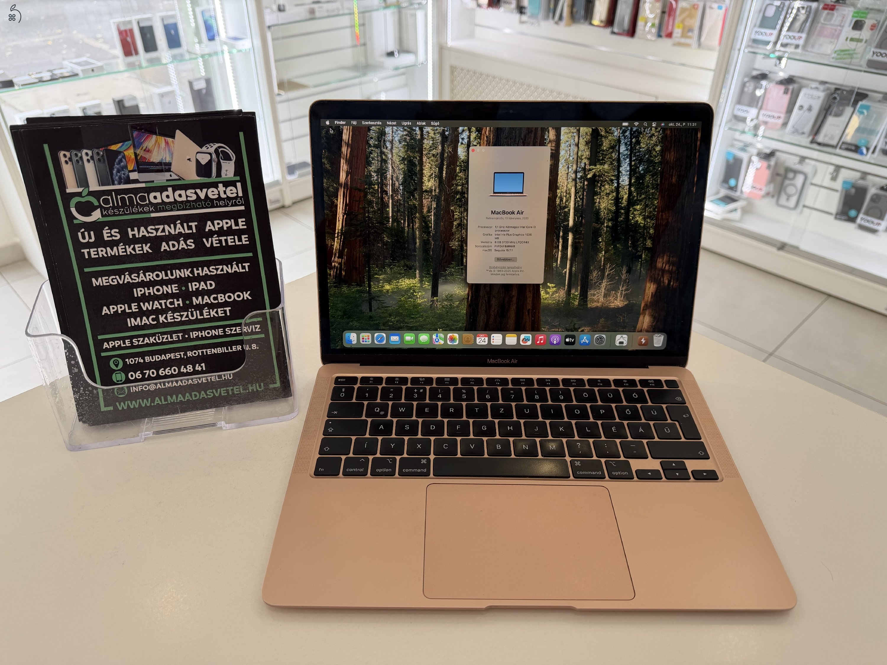 MacBook Air 2020 8GB/256ssd/i3/1-3 hónap garancia/Akku 100%/p4511 MacBook Air 2020 8GB/256ssd/i3/1-3 hónap garancia/Akku 100%/p4511