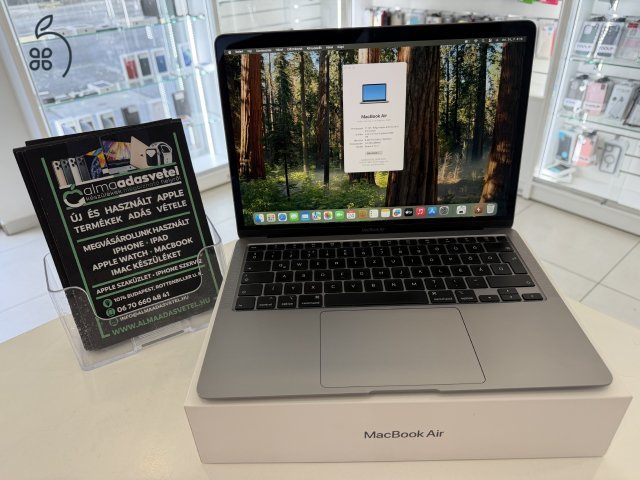 MacBook Air 2020/8GB/256ssd/i5/1-3 hónap gar./Akku 88%/p4512 MacBook Air 2020/8GB/256ssd/i5/1-3 hónap gar./Akku 88%/p4512