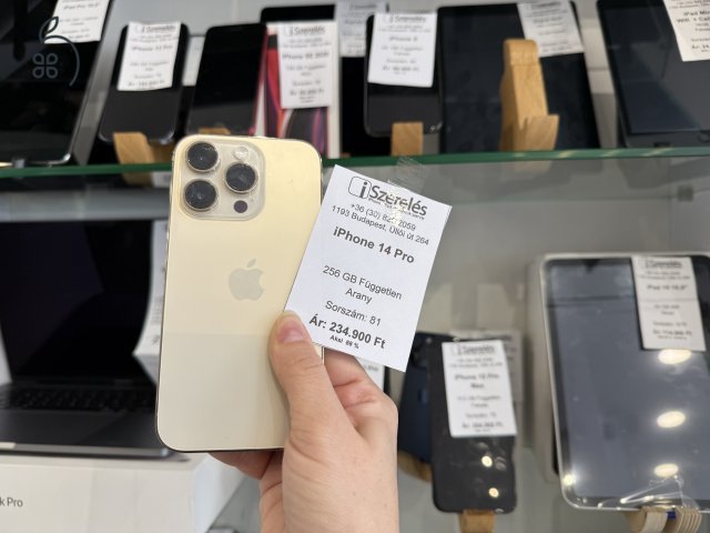 Garanciás | iPhone 14 Pro 256GB független arany akku 88% (81) iSzerelés.hu