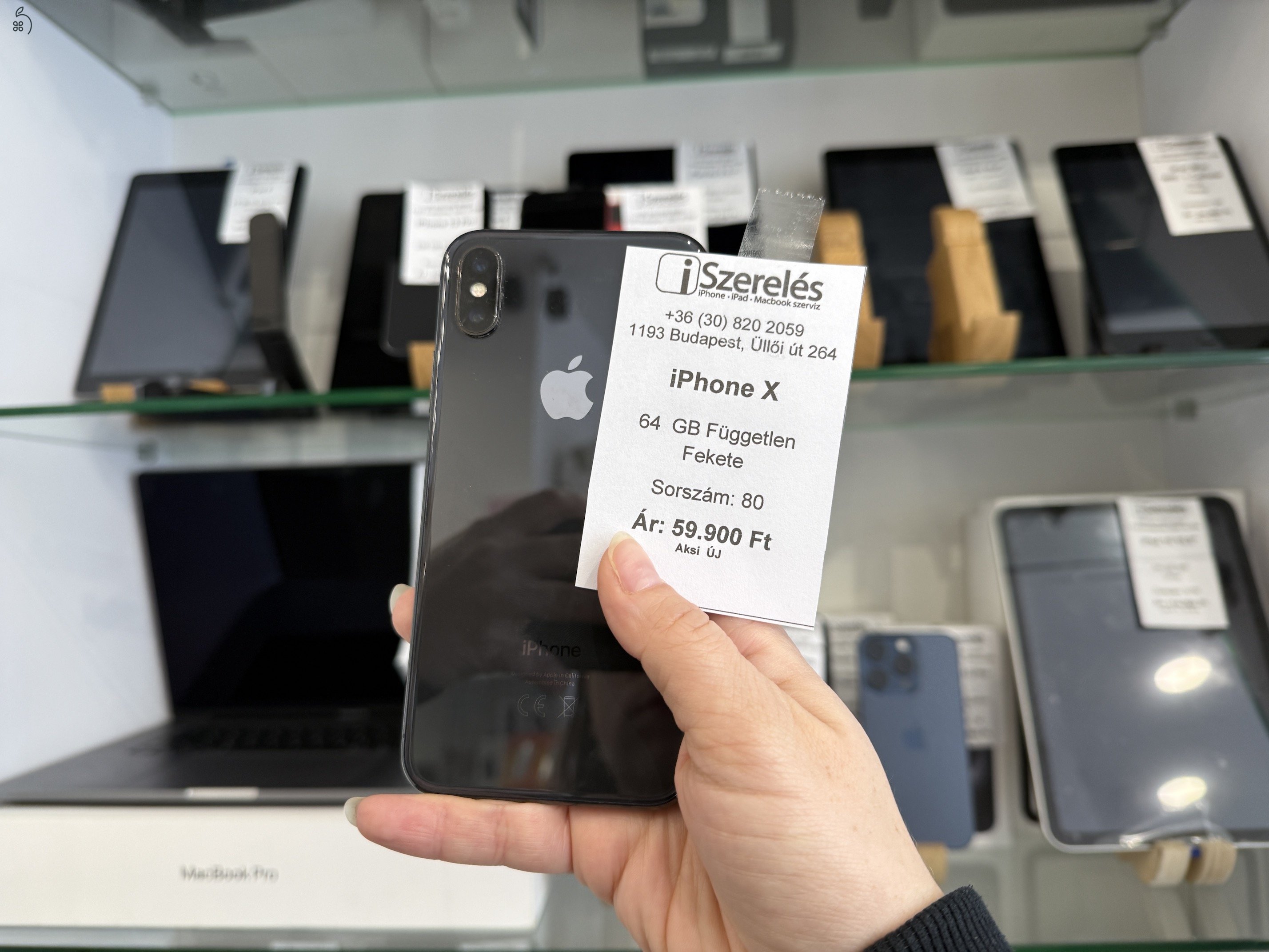 iPhone X 64GB független space grey ÚJ AKKU | GARANCIA (80) iSzerelés.hu