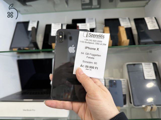 iPhone X 64GB független space grey ÚJ AKKU | GARANCIA (80) iSzerelés.hu
