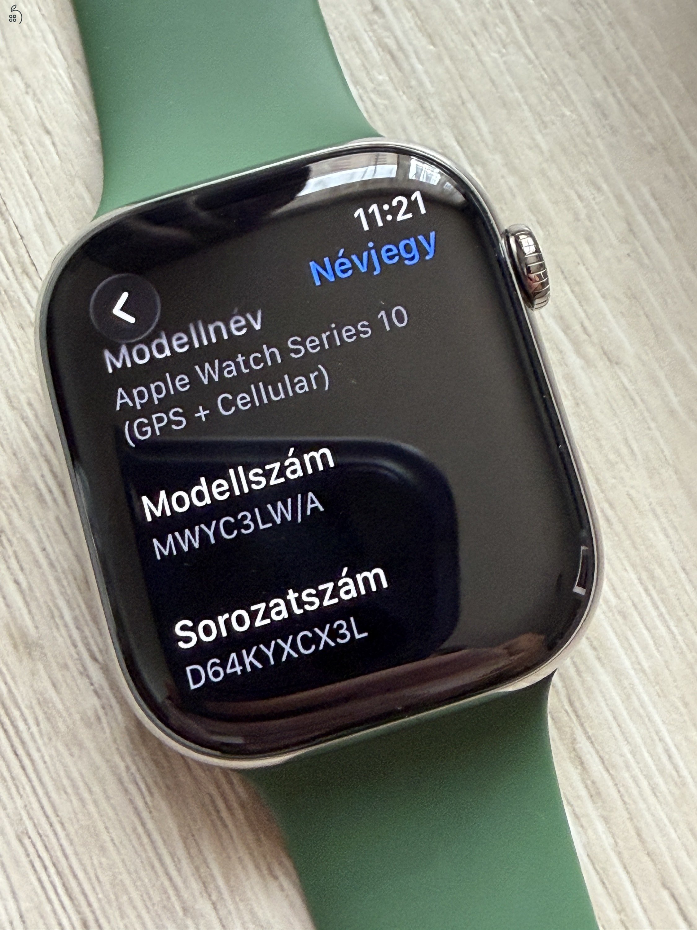 Apple Watch 10 46 mm ezüst acél tokos garanciás