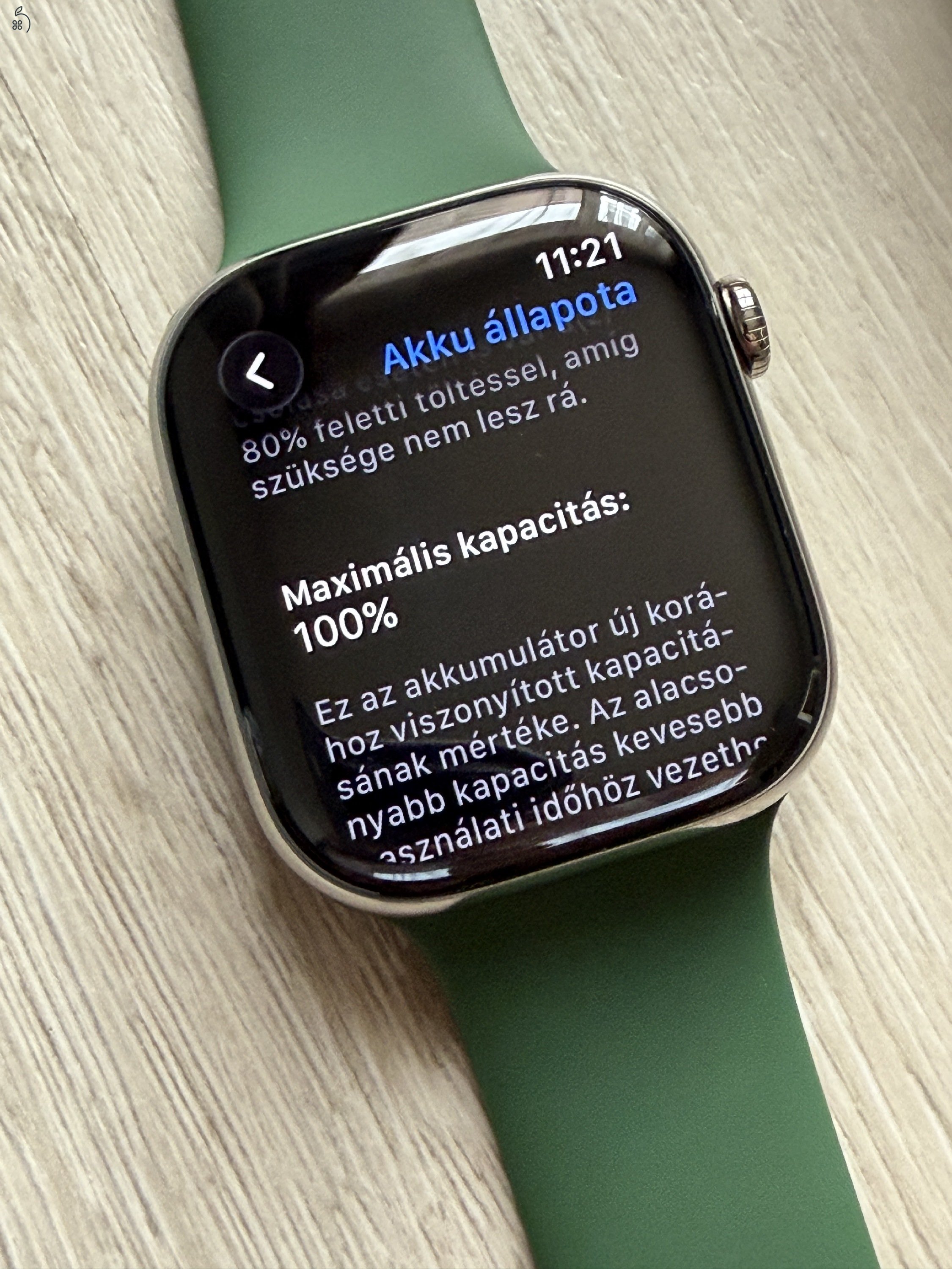 Apple Watch 10 46 mm ezüst acél tokos garanciás