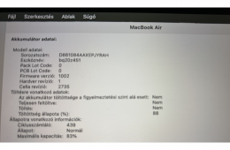 Apple MacBook Air 2020 M1 - 8GB RAM - 512 SSD asztroszürke