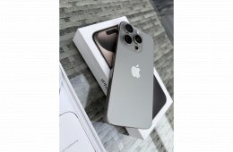 Apple iPhone 15Pro 256Gb Natúr Titán Kártyafüggetlen mobiltelefon + Garancia
