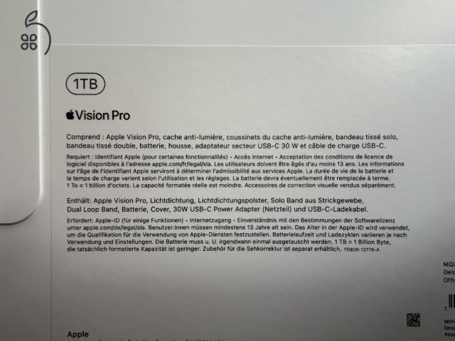 Apple Vision Pro 1TB