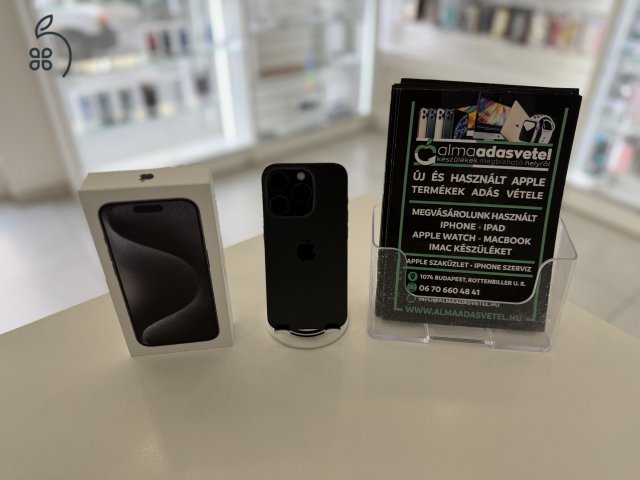 iPhone 15 Pro 128GB Független Újszerű/2027.04.20.Gar./Akku 95%/p4518