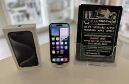 iPhone 15 Pro 128GB Független Újszerű/2027.04.20.Gar./Akku 95%/p4518