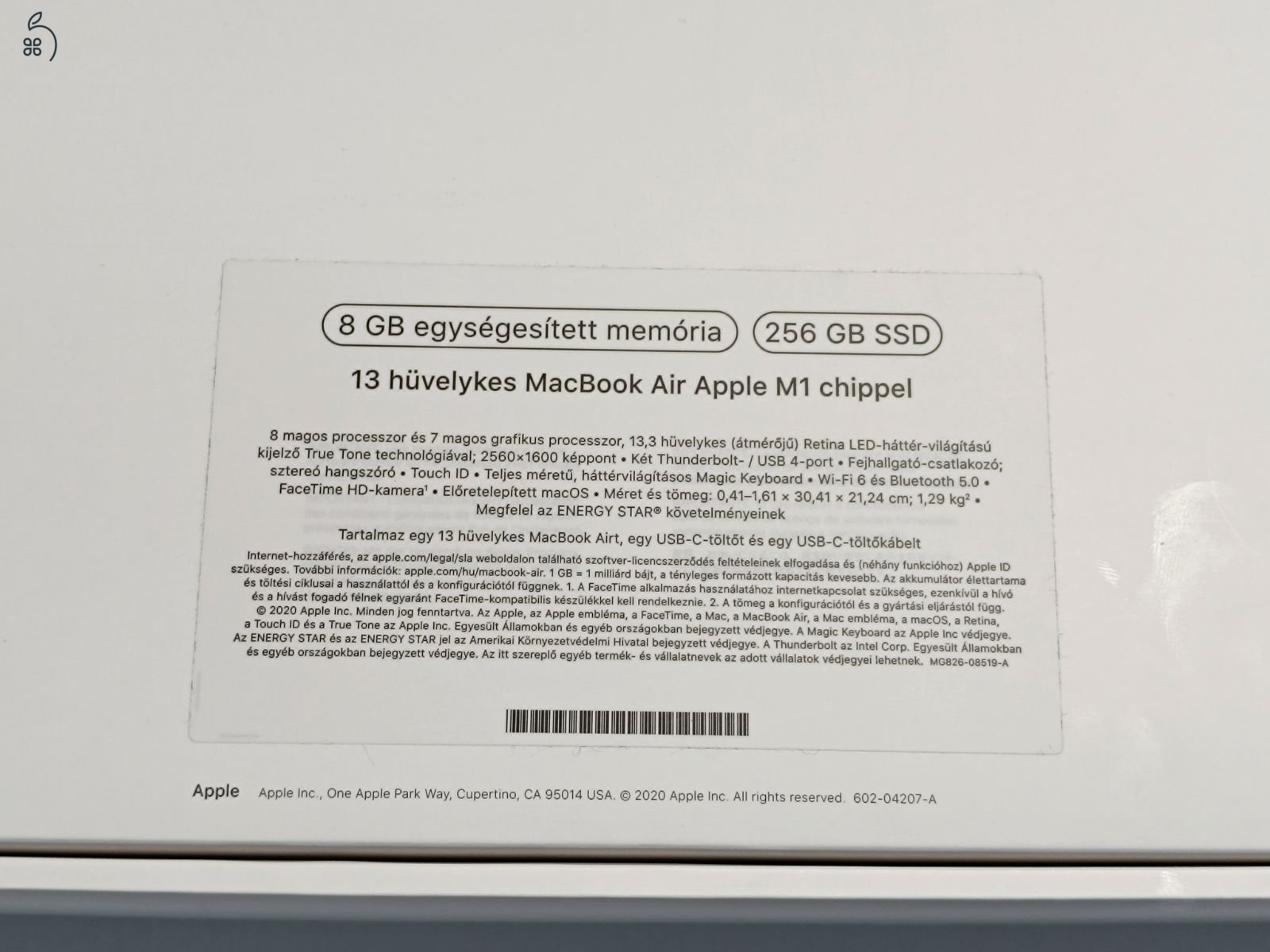 MacBook Air M1 256/8 GB