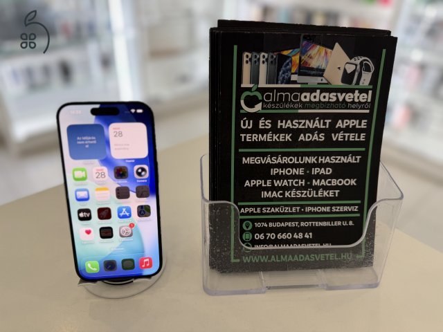 iPhone 15 Pro 128GB Független Megkímélt/1-3 hónap gar./Akku 87%/p4523