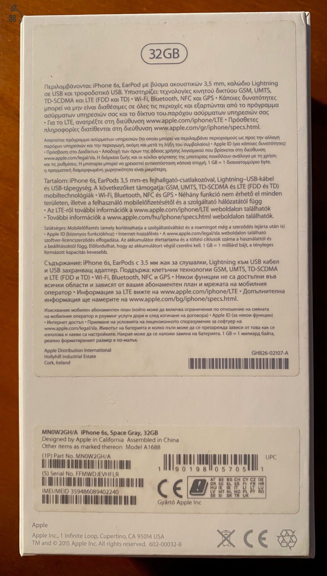 APPLE iPhone 6S Space Gray eladó