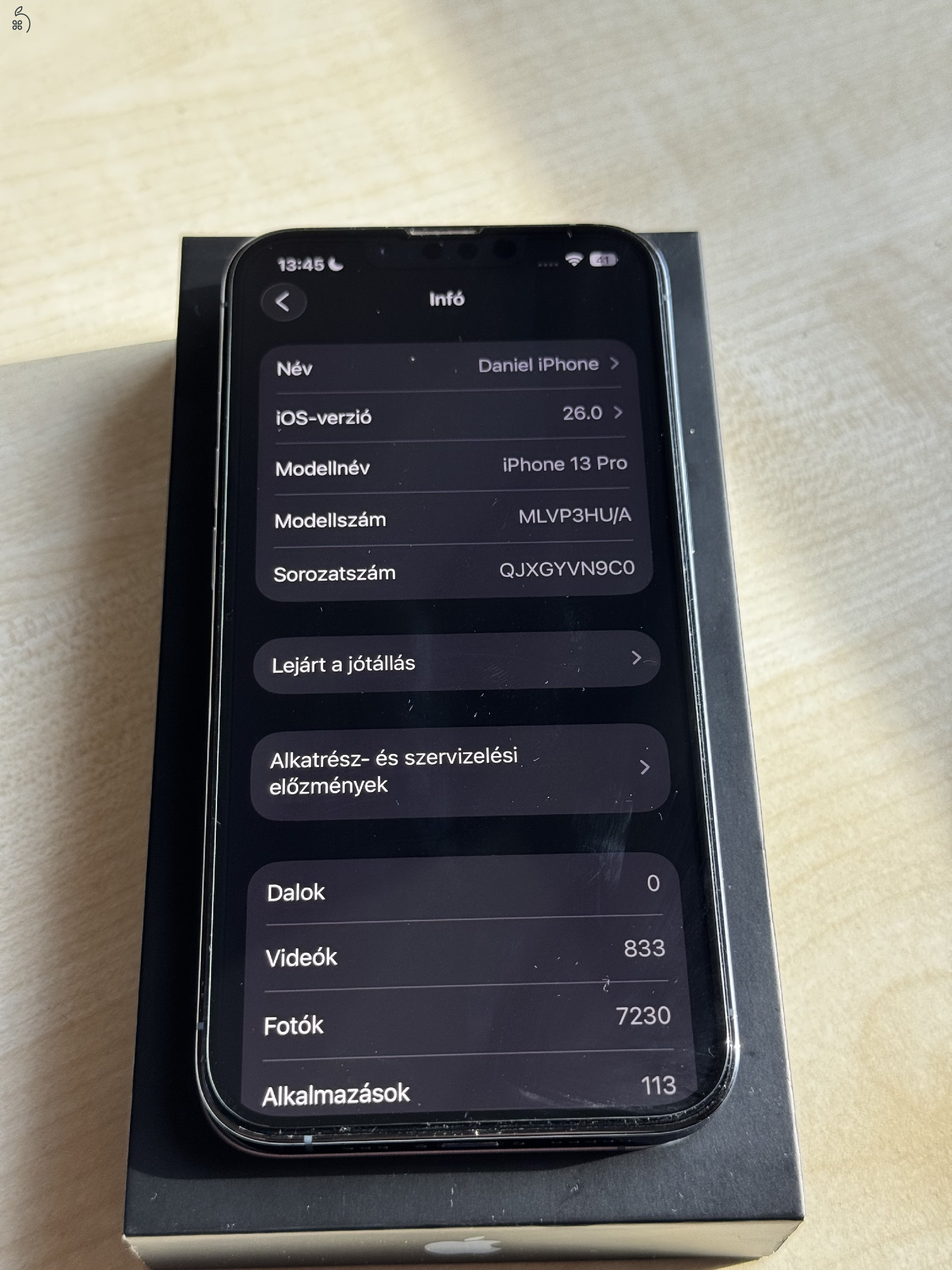 Eladó Sierra Blue iPhone 13 Pro