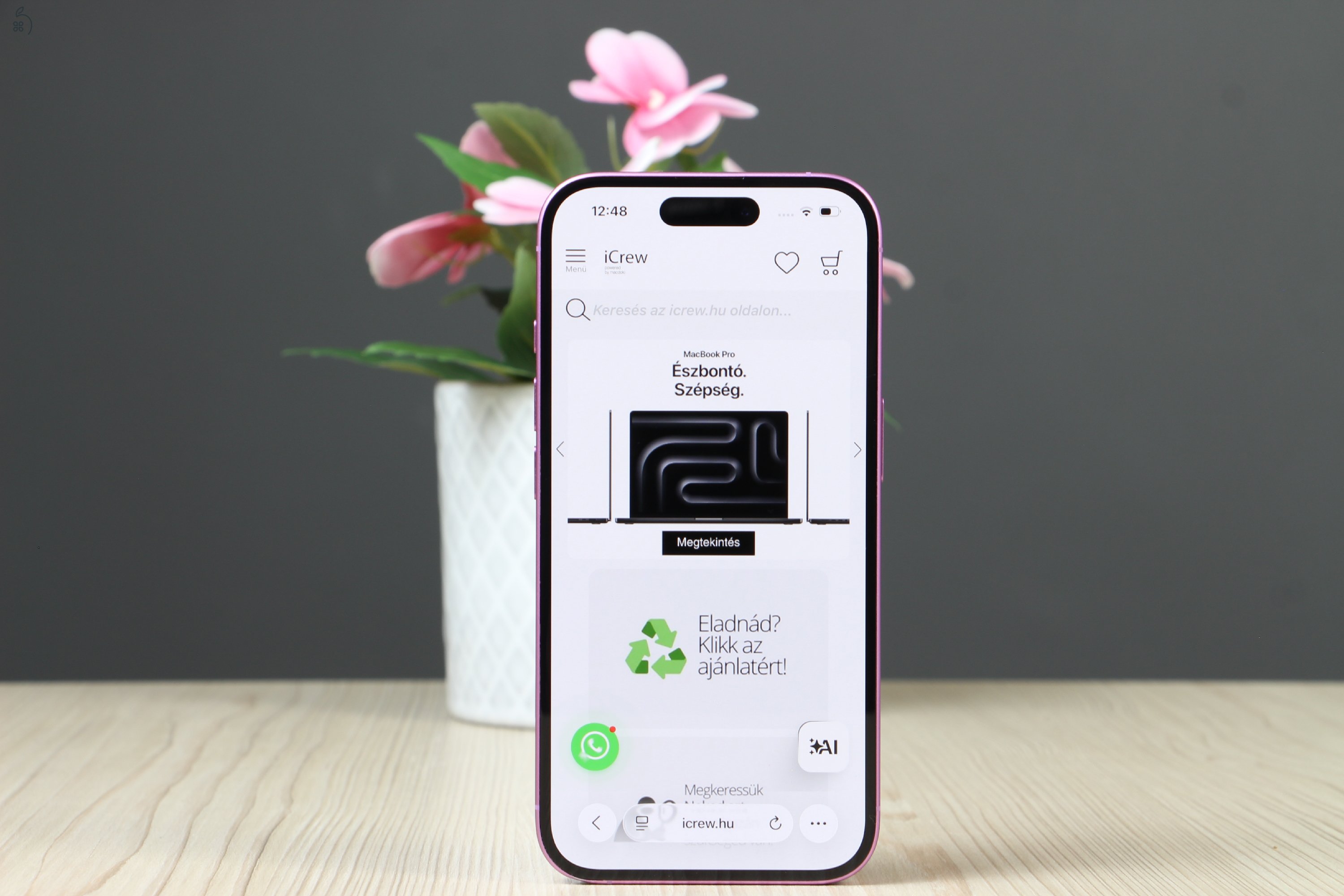 Apple iPhone 16 128GB rózsaszín C+ US-7234