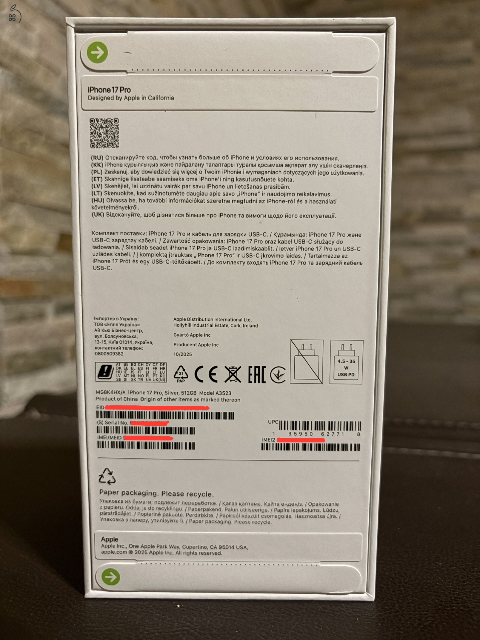 iPhone 17 Pro 512GB (3 napos) eladó