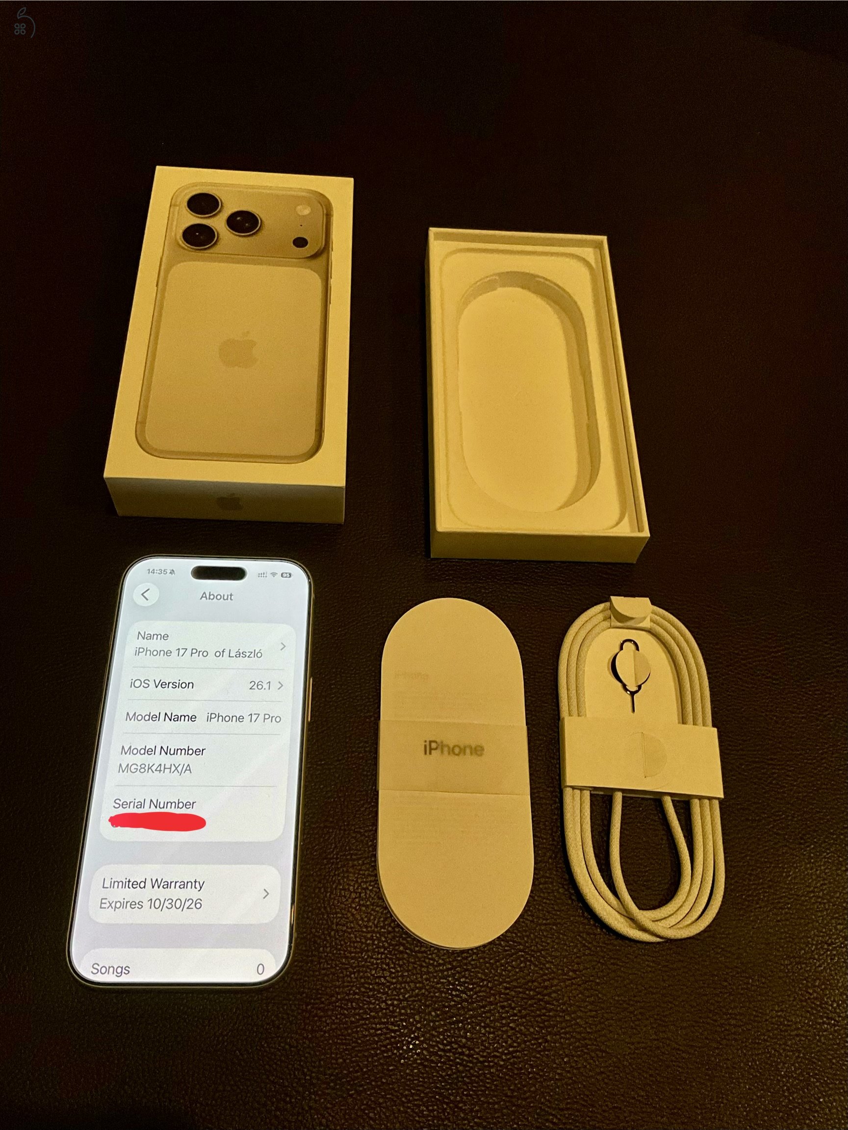 iPhone 17 Pro 512GB (3 napos) eladó