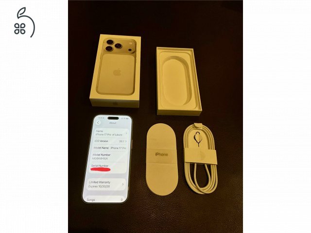 iPhone 17 Pro 512GB (3 napos) eladó