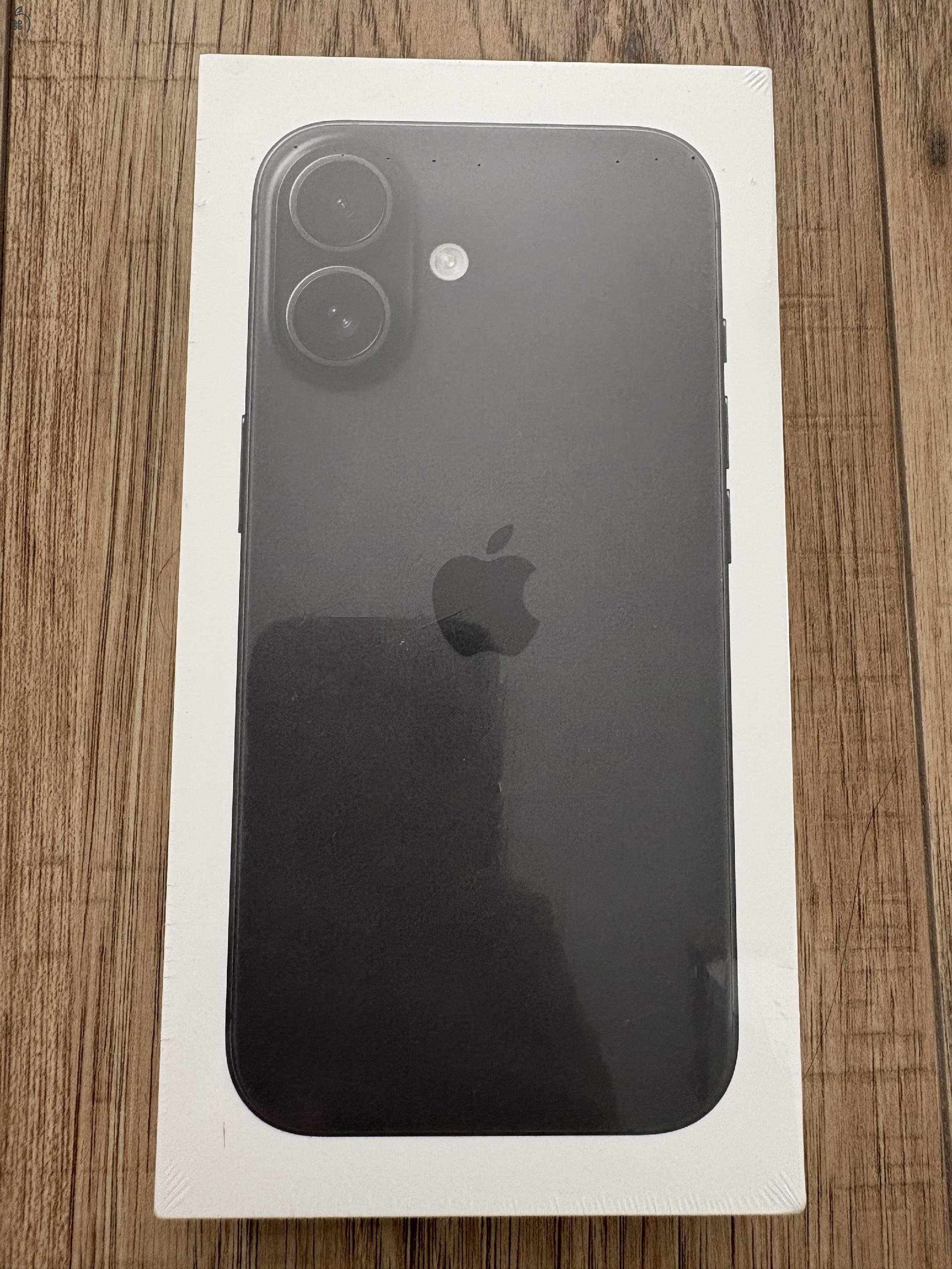 Új, bontatlan iPhone 16 128 GB fekete, magánszemélytől