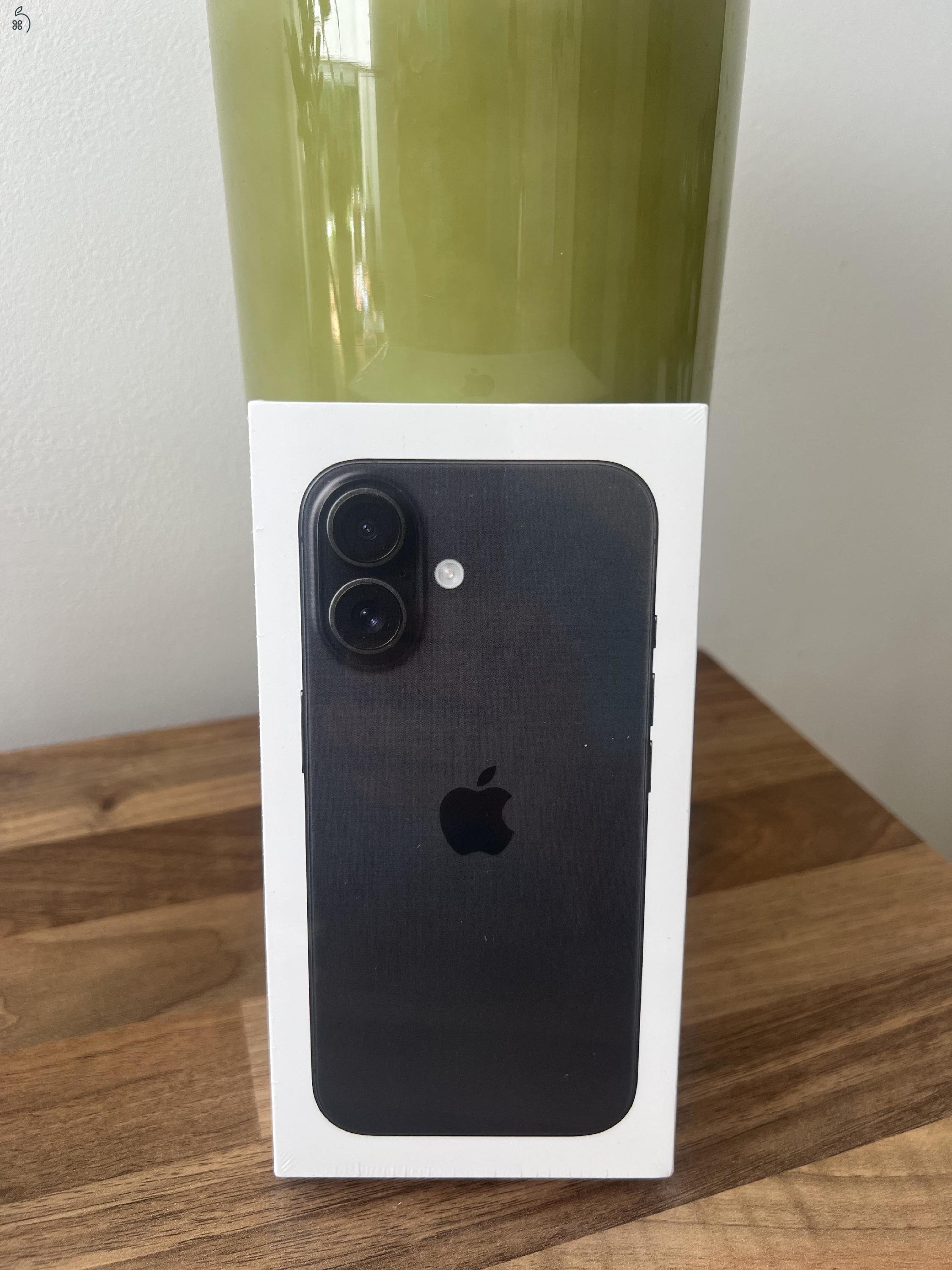 Új, bontatlan iPhone 16 128 GB fekete, magánszemélytől