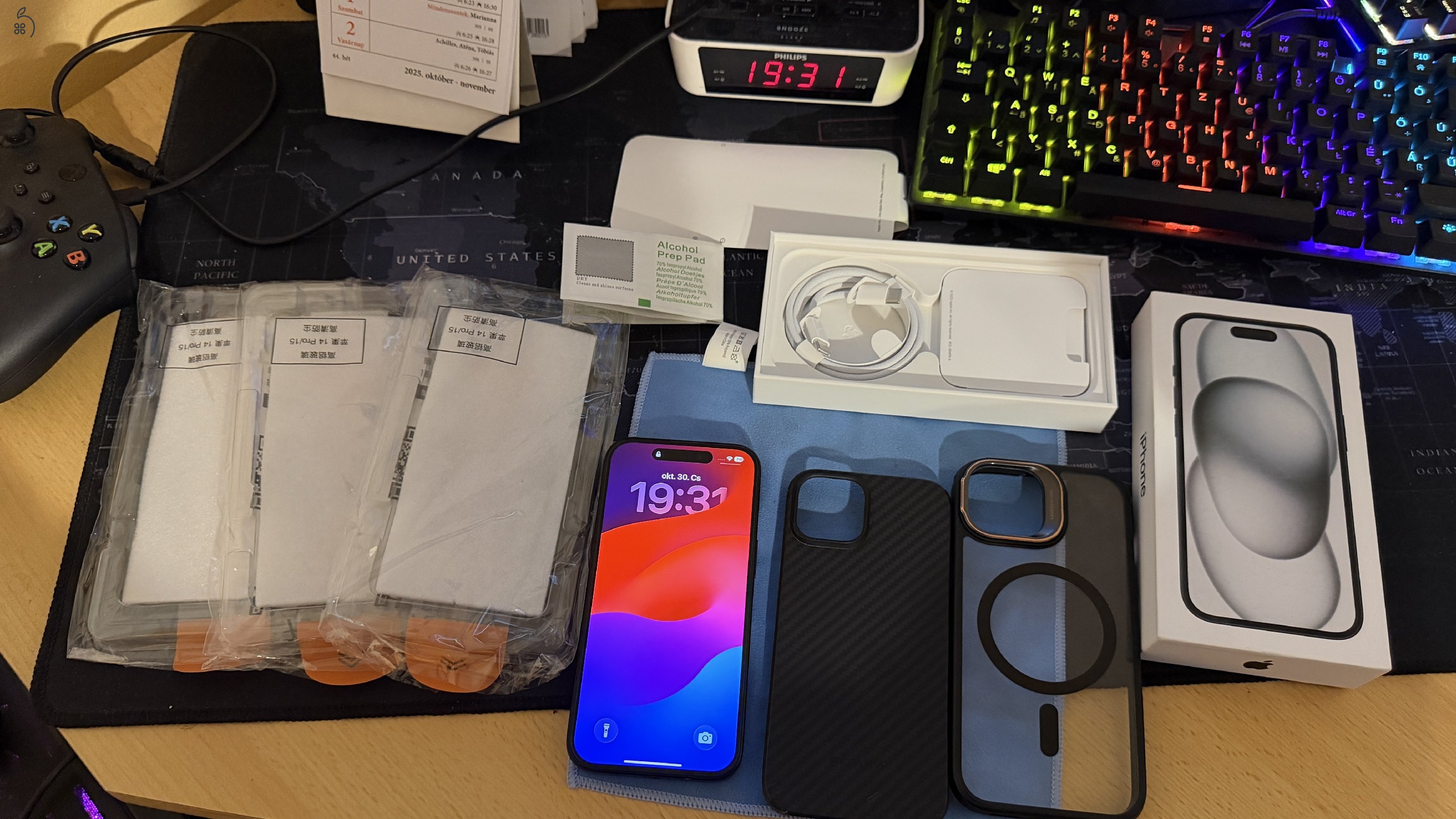 Iphone 15 128GB (fekete) csomagban