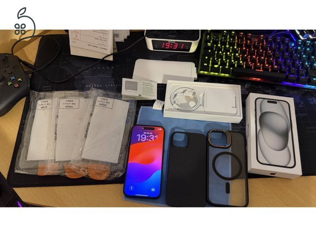 Iphone 15 128GB (fekete) csomagban